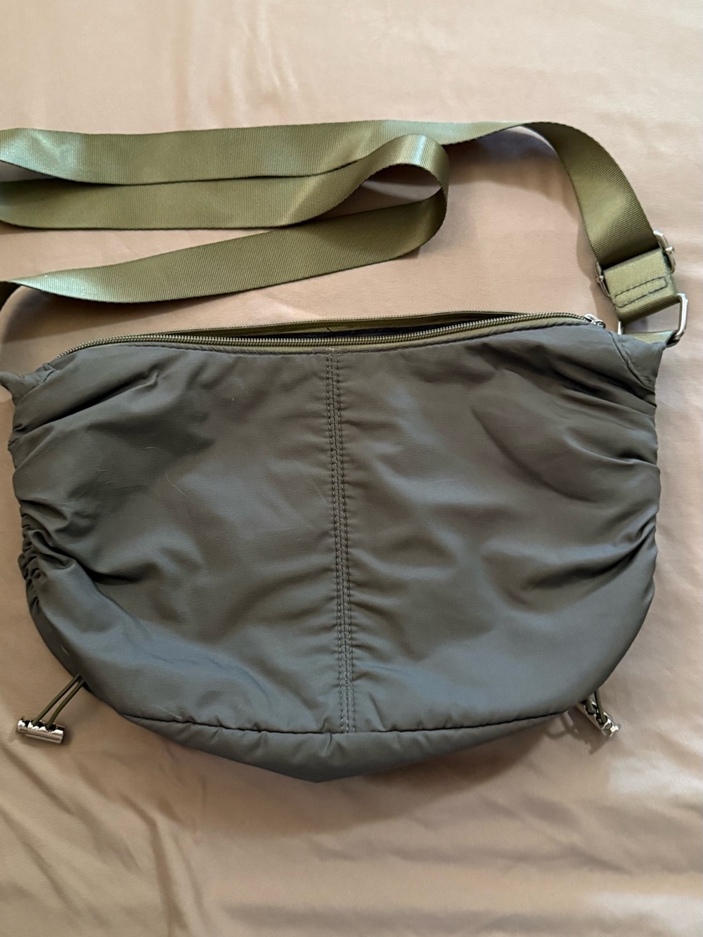 wild fable Olive Green Nylon Crossbody Belt Bag